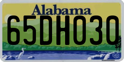 AL license plate 65DH030
