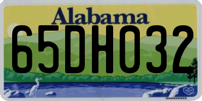 AL license plate 65DH032
