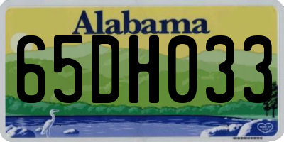 AL license plate 65DH033
