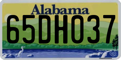 AL license plate 65DH037