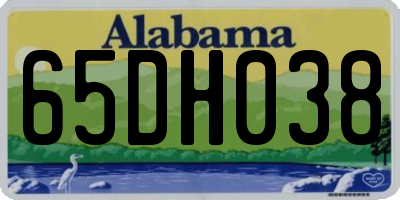 AL license plate 65DH038