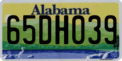 AL license plate 65DH039