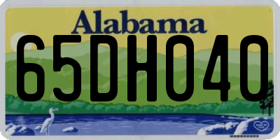 AL license plate 65DH040