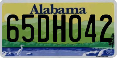 AL license plate 65DH042
