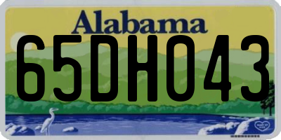 AL license plate 65DH043