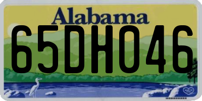 AL license plate 65DH046