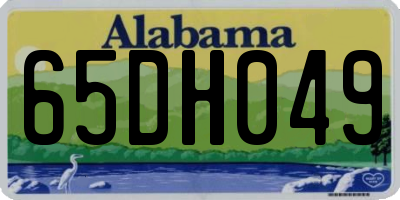 AL license plate 65DH049