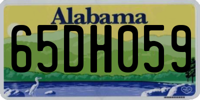 AL license plate 65DH059