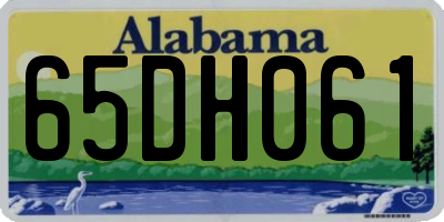 AL license plate 65DH061