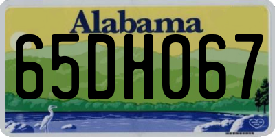 AL license plate 65DH067