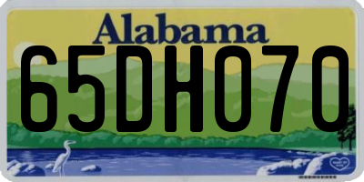 AL license plate 65DH070