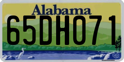 AL license plate 65DH071