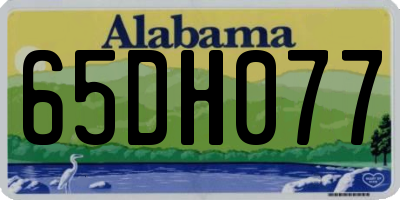 AL license plate 65DH077