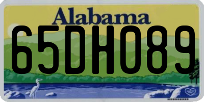 AL license plate 65DH089