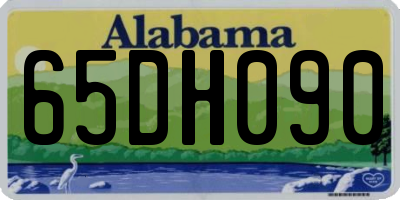AL license plate 65DH090