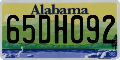 AL license plate 65DH092