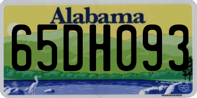 AL license plate 65DH093