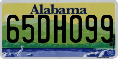 AL license plate 65DH099