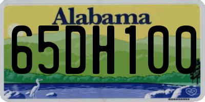 AL license plate 65DH100