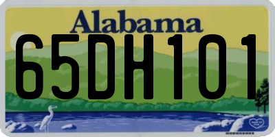 AL license plate 65DH101