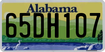 AL license plate 65DH107