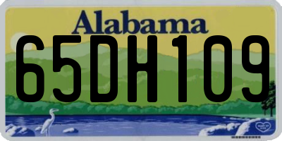AL license plate 65DH109