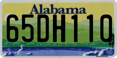 AL license plate 65DH110