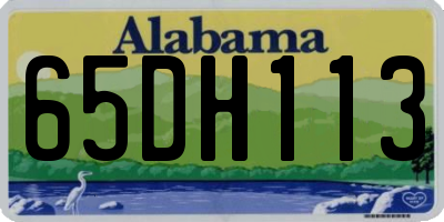 AL license plate 65DH113