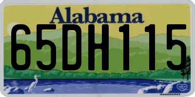 AL license plate 65DH115