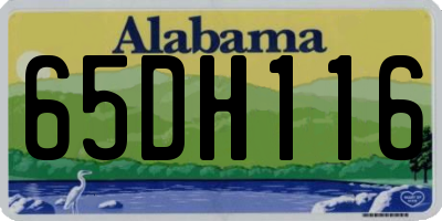 AL license plate 65DH116