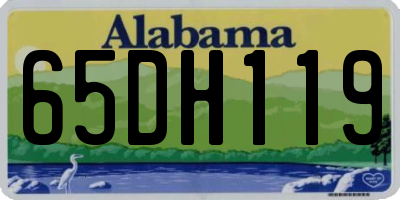 AL license plate 65DH119