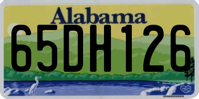 AL license plate 65DH126