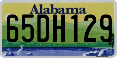 AL license plate 65DH129