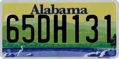 AL license plate 65DH131