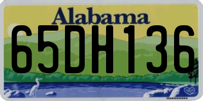 AL license plate 65DH136