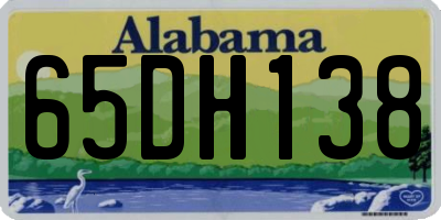 AL license plate 65DH138