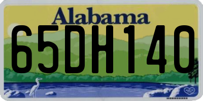 AL license plate 65DH140