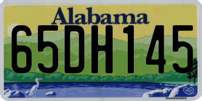 AL license plate 65DH145
