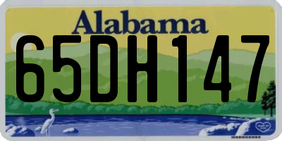AL license plate 65DH147