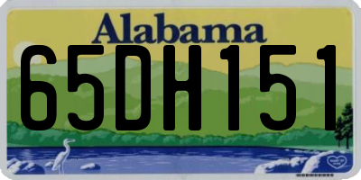 AL license plate 65DH151