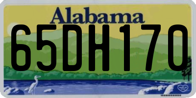 AL license plate 65DH170
