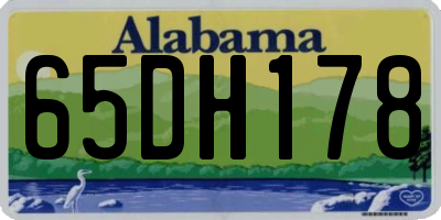 AL license plate 65DH178