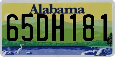 AL license plate 65DH181