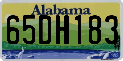 AL license plate 65DH183