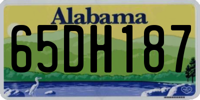AL license plate 65DH187
