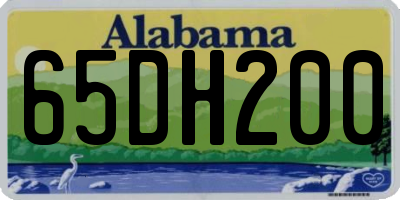 AL license plate 65DH200