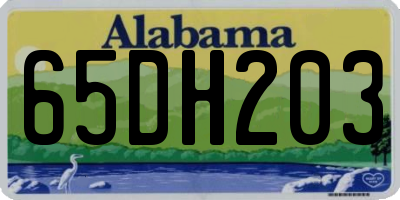 AL license plate 65DH203