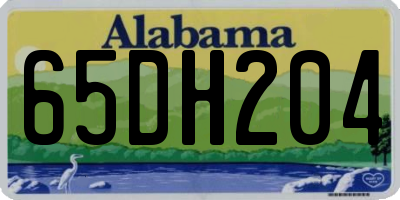 AL license plate 65DH204