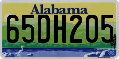 AL license plate 65DH205