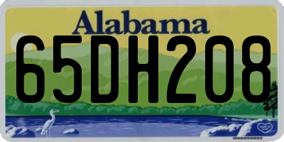 AL license plate 65DH208